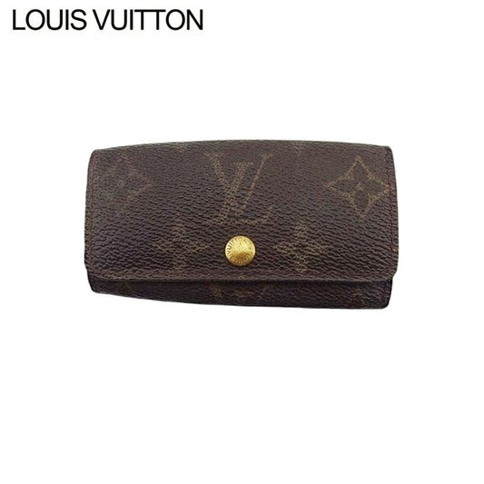 LOUIS VUITTON Key case Key holder M62631 Brown beige gold Multicles4