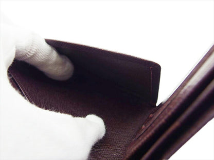LOUIS VUITTON Bill Compartment Acajou Brown Purple Porte BilletsCartes Crdit