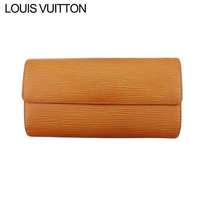 LOUIS VUITTON Long Wallet Purse M6359H Orange gold Pochette Portomonet Cartes Crdit