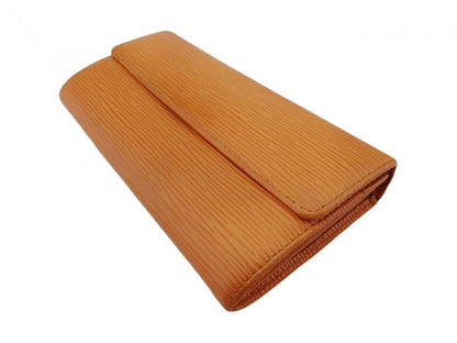 LOUIS VUITTON Long Wallet Purse M6359H Orange gold Pochette Portomonet Cartes Crdit