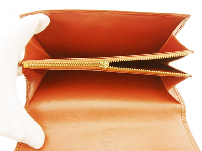 LOUIS VUITTON Long Wallet Purse light brown Pochette Porto MonÃ©credi