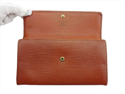 LOUIS VUITTON Long Wallet Purse M61725 Kenya Brown Pochette Porto MonÃ©credi