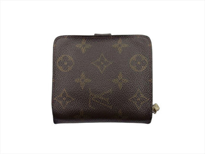 LOUIS VUITTON Bifold Wallet M61667 Brown beige gold Compact zip