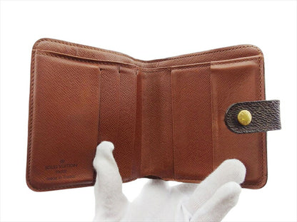 LOUIS VUITTON Bifold Wallet M61667 Brown beige gold Compact zip