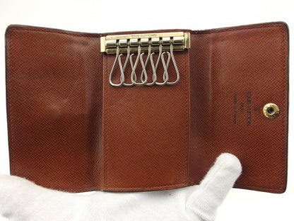 LOUIS VUITTON Key case Key holder M62630 Brown beige gold Multicles6