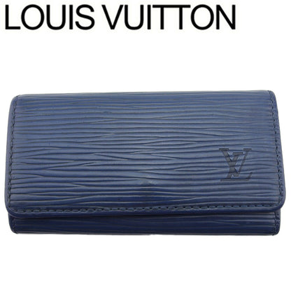 LOUIS VUITTON Key case Key holder M6382G Blue silver Multicles4