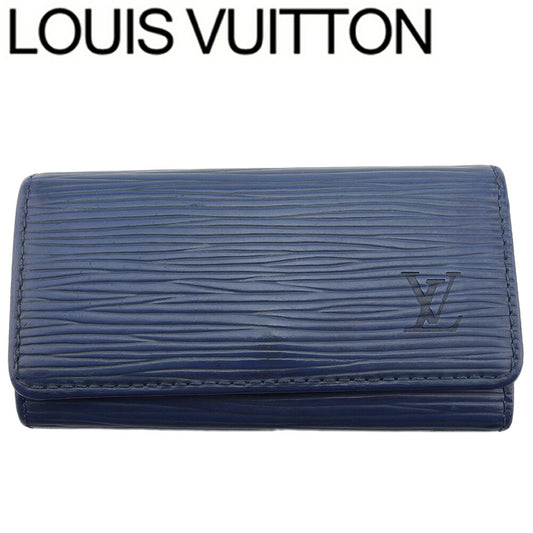 LOUIS VUITTON Key case Key holder M6382G Blue silver Multicles4