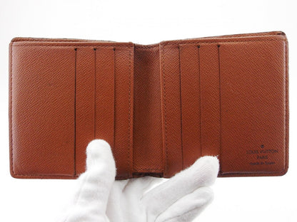 LOUIS VUITTON Bill Compartment M60929 Brown beige Porte Billets6Cartes Crdit