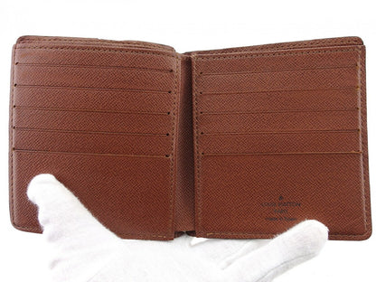 LOUIS VUITTON Bill Compartment M60883 Brown beige Porte Billets10Cartes Crdit