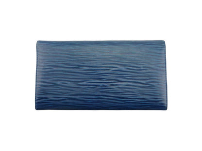 LOUIS VUITTON Long Wallet Purse M63565 blue Pochette Porto MonÃ©credi