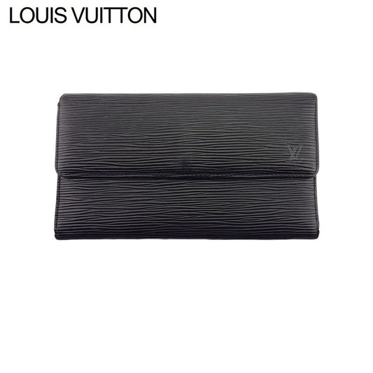 LOUIS VUITTON Long Wallet Purse M63382 black Porte Tresor International