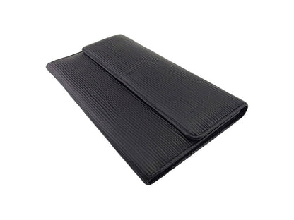 LOUIS VUITTON Long Wallet Purse M63382 black Porte Tresor International