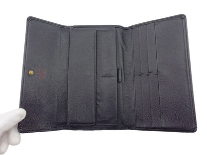 LOUIS VUITTON Long Wallet Purse M63382 black Porte Tresor International