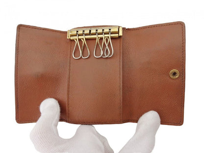 LOUIS VUITTON Key case Key holder M62630 Brown beige gold Multicles6