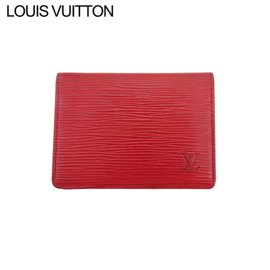 LOUIS VUITTON Pass case M63207 Red Porto 2 Cult Vertical