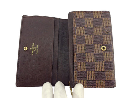 LOUIS VUITTON Long Wallet Purse N61730 Brown beige gold Portonebi Tresol