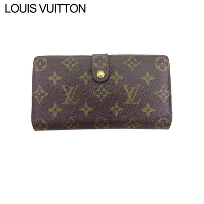 LOUIS VUITTON Long Wallet Purse T61217 Brown beige gold North America exclusive Continental Clutch