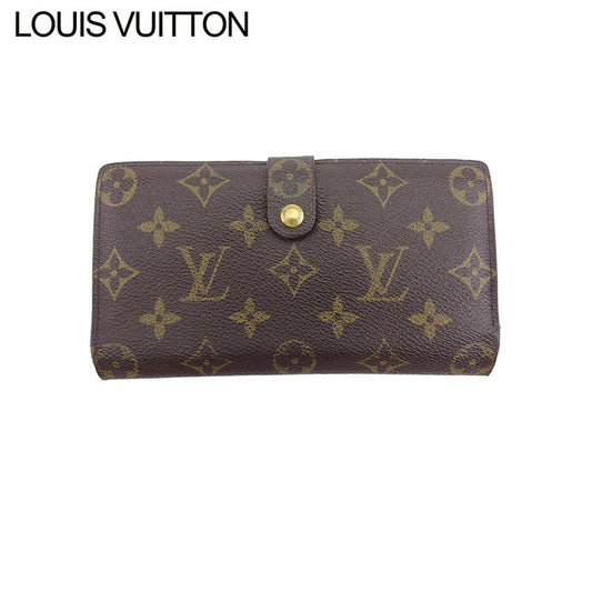LOUIS VUITTON Long Wallet Purse T61217 Brown beige gold North America exclusive Continental Clutch