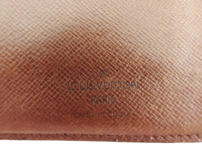 LOUIS VUITTON Long Wallet Purse T61217 Brown beige gold North America exclusive Continental Clutch