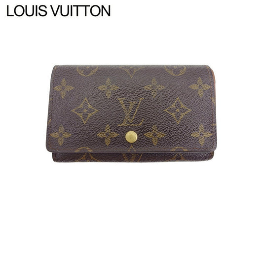 LOUIS VUITTON Long Wallet Purse M61730 Brown beige gold Portonebi Tresol