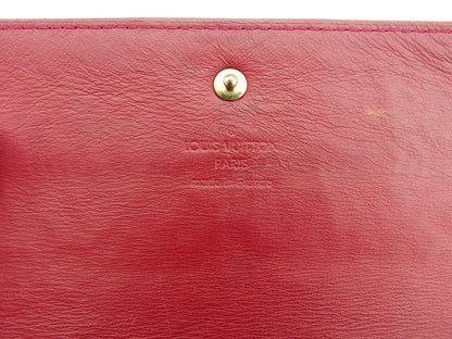 LOUIS VUITTON Long Wallet Purse M93531 Red gold Portefeuille International NM