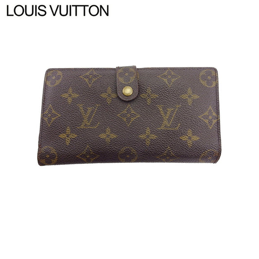LOUIS VUITTON Long Wallet Purse T61217 Brown beige gold North America exclusive Continental Clutch