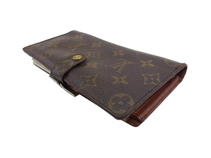 LOUIS VUITTON Long Wallet Purse T61217 Brown beige gold North America exclusive Continental Clutch
