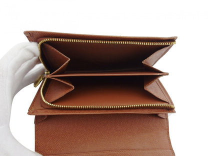 LOUIS VUITTON Long Wallet Purse M61730 Brown beige gold Portonebi Tresol