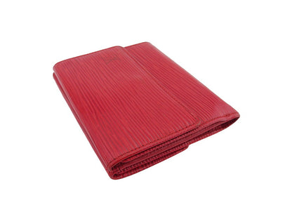 LOUIS VUITTON Bifold Wallet M63487 Red Porte Monnaie Billets Cartes Credit