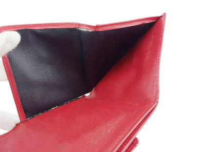 LOUIS VUITTON Bifold Wallet M63487 Red Porte Monnaie Billets Cartes Credit