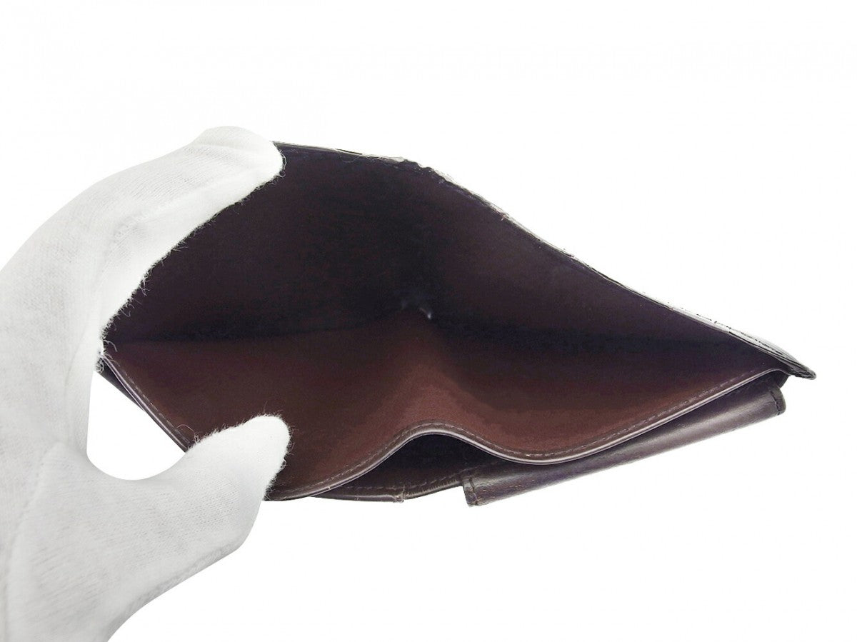 LOUIS VUITTON Bifold Wallet M6354D Brown Porte Billets Cartes Crdit Monet