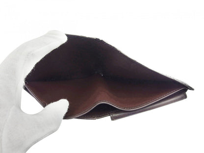 LOUIS VUITTON Bifold Wallet M6354D Brown Porte Billets Cartes Crdit Monet