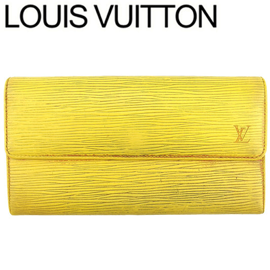 LOUIS VUITTON Long Wallet Purse M63579 Tassiri Yellow Pochette Porto Monnet Credit