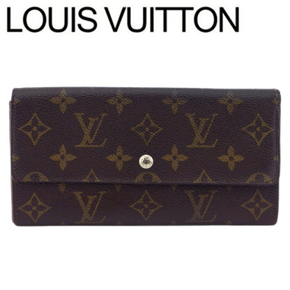 LOUIS VUITTON Long Wallet Purse M61724 Brown beige Pochette Porto MonÃ©credi