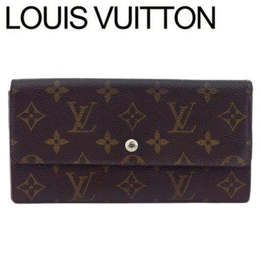 LOUIS VUITTON Long Wallet Purse M61724 Brown beige Pochette Porto MonÃ©credi