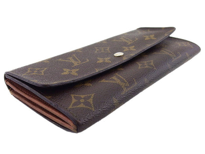 LOUIS VUITTON Long Wallet Purse M61724 Brown beige Pochette Porto MonÃ©credi