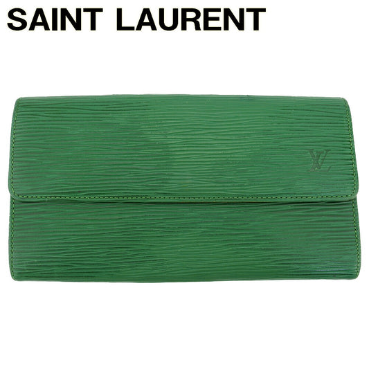 LOUIS VUITTON Long Wallet Purse M63574 green Pochette Porto MonÃ©credi