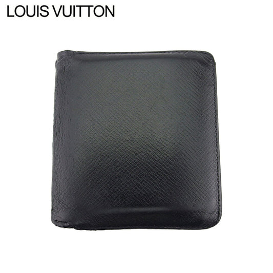 LOUIS VUITTON Bifold Wallet Noir Taiga Line