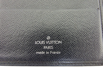 LOUIS VUITTON Bifold Wallet Noir Taiga Line