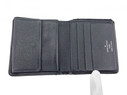 LOUIS VUITTON Bifold Wallet Noir Taiga Line