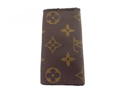 LOUIS VUITTON Key case Key holder Brown x beige x gold Multicles4