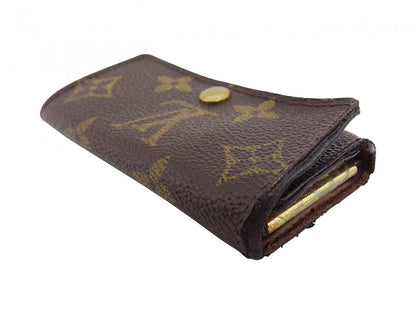 LOUIS VUITTON Key case Key holder Brown x beige x gold Multicles4