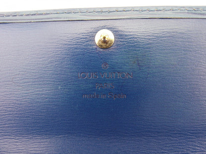 LOUIS VUITTON Long Wallet Purse M63575 blue Pochette Porto MonÃ©credi
