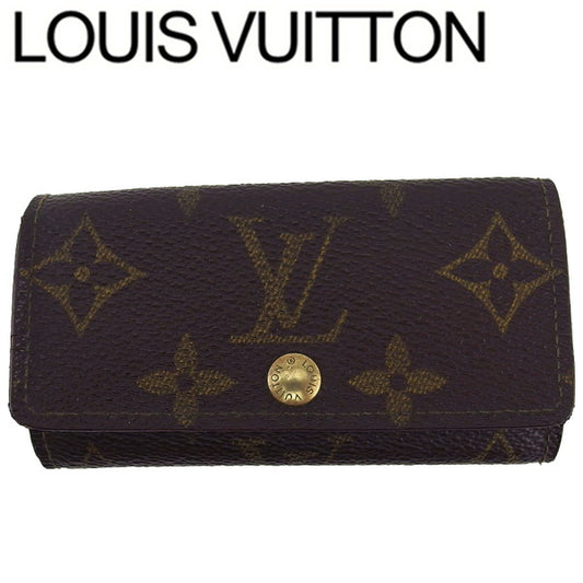 LOUIS VUITTON Key case Key holder M62631 Dark brown x beige Multicles4
