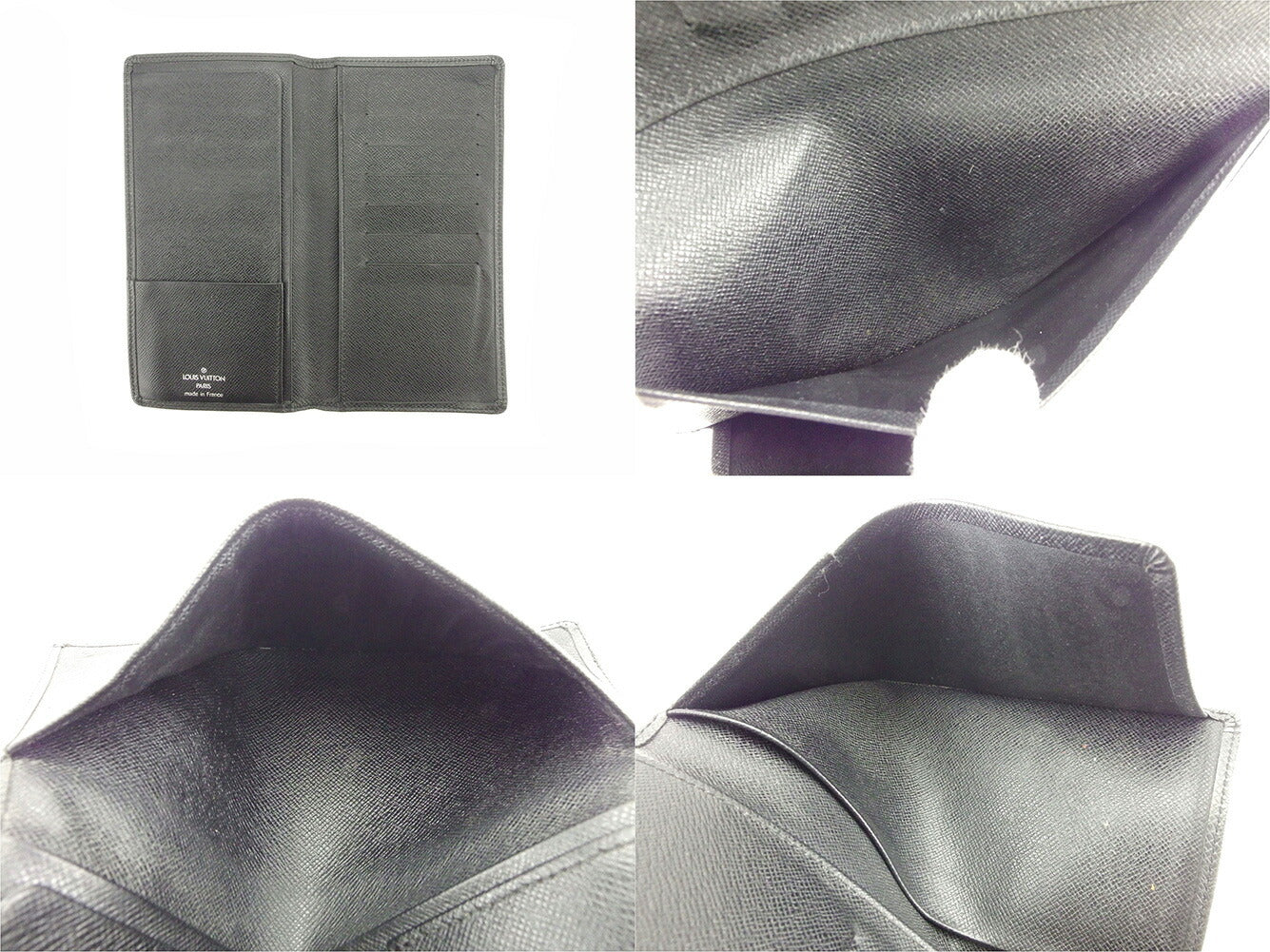 LOUIS VUITTON Bill Compartment M30392 black Porte Valeurs Cartes Credit