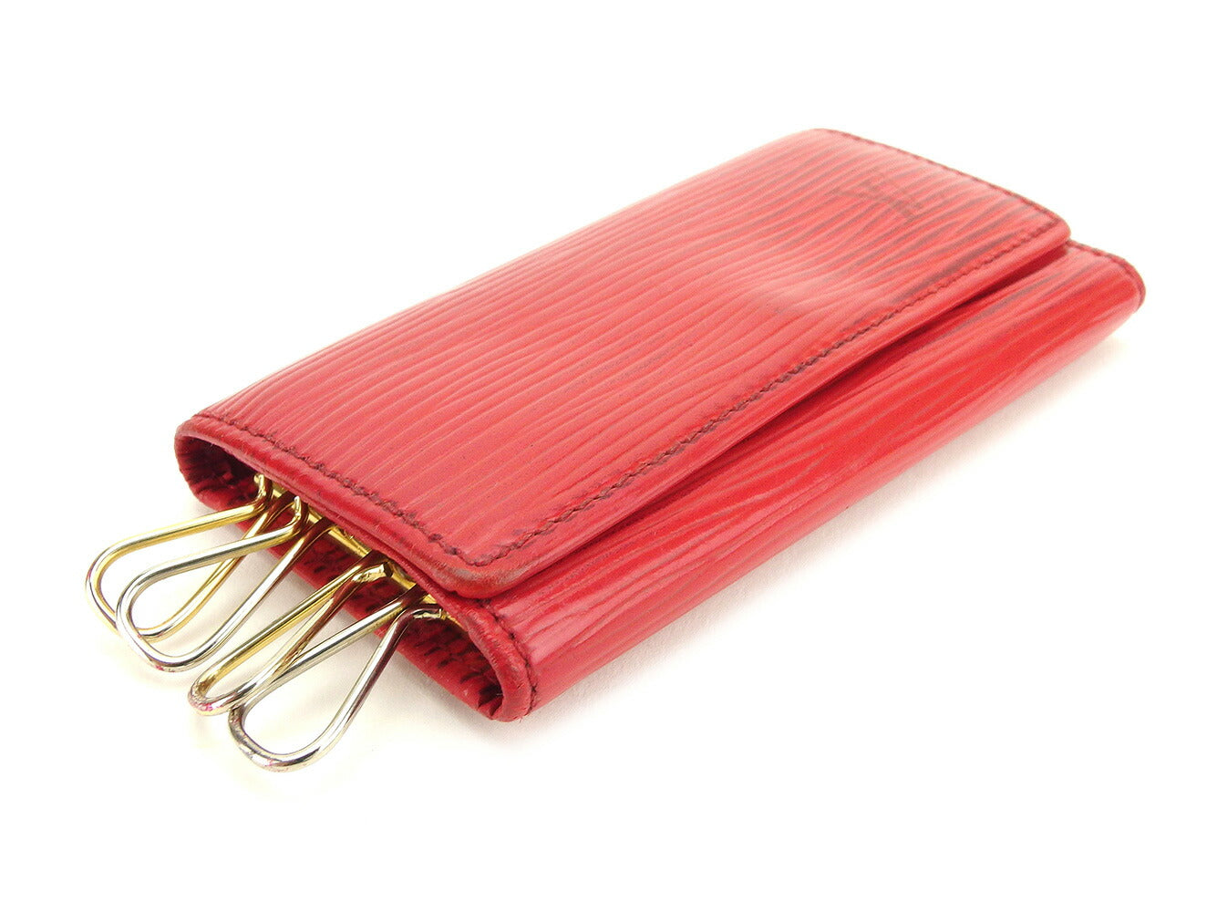 LOUIS VUITTON Key case Key holder M63827 Red gold Multicles4