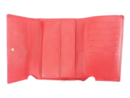 LOUIS VUITTON Tri-fold wallet M6371E Red Porte TresorEtui Papie