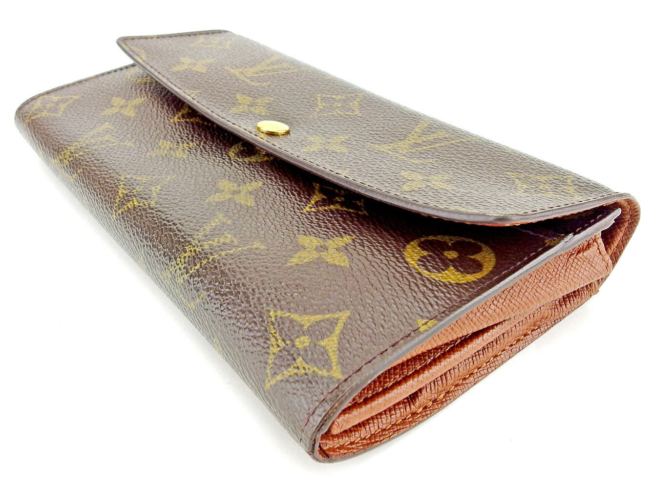 LOUIS VUITTON Long Wallet Purse M61725 Brown Pochette Porto MonÃ©credi