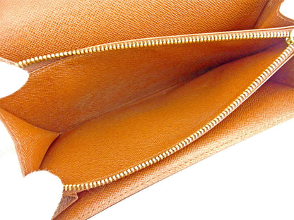 LOUIS VUITTON Long Wallet Purse M61725 Brown Pochette Porto MonÃ©credi