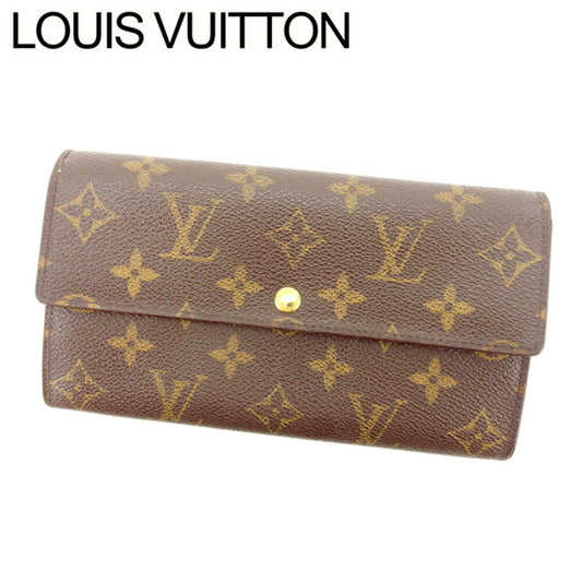 LOUIS VUITTON Long Wallet Purse M61725 Brown Pochette Porto MonÃ©credi